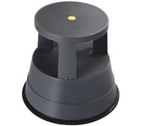 GiantexUK Step Stool, Round Rolling Kick Stool with Retractable Wheels & Non-Slip Platform, Heavy Duty Standing Stools for Home Office Warehouse Garage Retail Library, 150KG Load Capacity