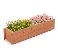 GiantexUK Wooden Garden Planter (110x27x26cm, 2 Holes)