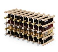 GiantexUK Wooden Wine Rack, 36 Bottle Wine Display Shelf, Freestanding Wine Bottle Organizer for Home, Restaurant, Bar and Wine Cellar
