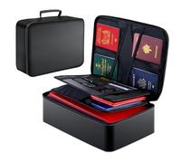 GIANTLUMl 5200°F Document Organizer with Lock,Upgraded Heat Insulated Fireproof＆Waterproof Box 8 Layers File Organizer,Portable Home Office Safe Storage for Important Documents,Safe Box,Fireproof Bag