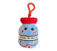 GIANTmicrobes COVID-19 Vaccine Plush Keychain, Multicolor, S