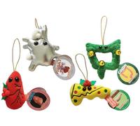 GIANTmicrobes Organ Plush Ornaments Pack - Deck The Halls with Festive Heart, Colon, Lung & Pancreas - Science Ornaments, Medical Assistant Ornament, Secret Santa Gifts, Surgical Tech Gifts