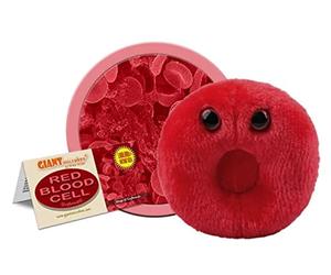 GIANTmicrobes Red Blood Cell Plush -Learn About Blood and Circulatory system with this Educational Gift for Students, Scientists, Blood Donation Professionals, and Anyone with a Healthy Sense of Humor