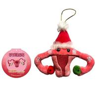 GIANTmicrobes Uterus (Plush Toy) Ornament - Decorate and Empower with Adorable Plush, Science Christmas Ornaments, Medical Ornaments, Fun for Friends, Family, Students, and OBGYNs