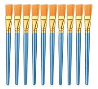 Giantree 10 Pcs Paint Brushes, 1 Inch Face Paint Brush, Flat Brush Set Wide Nylon Face Painting Brushing, Watercolor Brushing Oil Paintings Brushes for Kids, Art Painters, Acrylic Painting