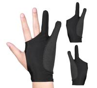 Giantree 2 Pcs Digital Drawing Glove, 3-Layer Palm Rejection with Two-Finger Right and Left Hand Artist Glove for Drawing Graphics Monitor Tablet Paper Sketching(L)