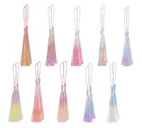 Giantree 20PCS Mini Tassels for Crafts Bookmark Tassels for Crafts, 10 Colors Tassel with Cord Loops Handmade Craft, 14cm/5.5-Inch Small Tassel for Bookmarks DIY Craft Keychain Jewelry Making(B)