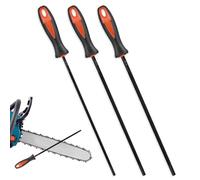Giantree 3 Pcs Chainsaw Chain Sharpening File, 3 Size Professional Round Chainsaw Sharpener with Rubber Handle Chainsaw Suitable for Chainsaw Chain 4/4.8/5.5mm