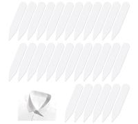 Giantree 30PCS 2.2" Collar Stays for Men's Dress Shirts, Plastic Collar Stays, Dress Shirt Collars Inserts, White Waterproof Invisible Shirts Collars Inserts
