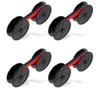 Giantree 4 PCS Universal Typewriter Ribbon Twin Spool Replacement, Typewriter Ink Ribbon for Most Typewriters(Black, Red)
