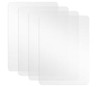 Giantree 4Pcs Clear Plastic Placemat, Placemats Set of 4 Wipeable Placemat, Vinyl Clear Plastic Table Cover Protector Washable for Dining Room, Counter, Office Desk, Painting Table