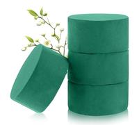 Giantree 4Pcs Floral Foam, 3.15 Inches Floral Foam Round, Wet Dry Artificial Flowers Arrangement, Styrofoam Block for Wedding Aisle Flowers Party (3.15 Inch)