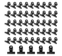 Giantree 50Pcs Small Bull Clips, 0.87 Inch Mini Binder Clips Bulldog Clips, Mini Hinge Clip Black Metal Clips, Tiny Clips Locker Accessories for Tags Bags, Shops, Office and Home Kitchen