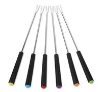 Giantree 6Pcs Fondue Forks Stainless Steel, 9 Inch Fondue Cheese with Heat Resistant, Fondue Sticks Fruit Fork, Chocolate Fondue Set for Chocolate Fountain Cheese Fondue Dessert Meat