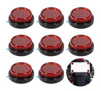 Giantree 8 Pcs Motorcycle Reflector, Number Plate Reflector Motorbike, 20mm Small Round Rear Red Reflectors Stick, Stick-on Safety Reflectors for Motorcycle Bicycle Trailers Gate Posts