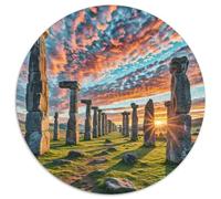 Giant's Causeway 1000 Pieces Jigsaw Puzzle for Adults And Kids Round Jigsaw Puzzle Impossible Hard Challenging for Adults Family Game Stress Reliever Expert Skill Level 1000pcs (67.5x67.5cm)