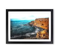 Giant's Causeway Northern Ireland Framed Wall Art Print A2 Black