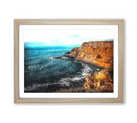Giant's Causeway Northern Ireland Framed Wall Art Print A4 Oak | Ready to Hang, Premium Gi Paper, Fade-Resistant Inks, Securely Packaged, UK Made