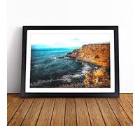 Giant's Causeway Northern Ireland Painting | Framed Wall Art Print | Modern Home Decor Picture | Ready to Hang Artwork for Living Room, Bedroom, Kitchen or Office | Multiple Sizes