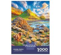 Giants Causeway_ UK Puzzle 1000 Piece, Jigsaw Puzzle Challenge Eco-friendly Paper Puzzle for Adults & for Age 14 And Up 70x50cm/1000pcs