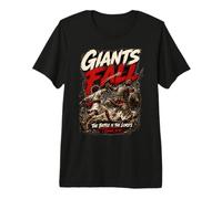 Giants Fall The Battle is The Lord's David and Goliath Bible Premium T-Shirt