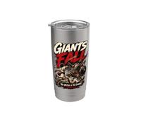 Giants Fall The Battle is The Lord's David and Goliath Bible Stainless Steel Insulated Tumbler
