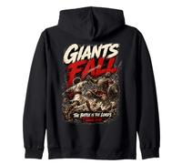 Giants Fall The Battle Is The Lord's David and Goliath Bible Zip Hoodie