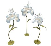 Giants Flowers for Decoration Set of 3 Artificial EVA Handmade Flowers with Base The Root Can Be Bent and Shaped for Birthday Wedding Arrangement(Bright red)