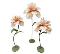 Giants Flowers for Decoration Set of 3 Artificial EVA Handmade Flowers with Base The Root Can Be Bent and Shaped for Birthday Wedding Arrangement(Bright red)