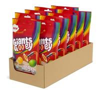 Giants Gooey Vegan Chewy Sweets 10x109g Bulk Buy Multipack Fruity Chewy Candies with Crunchy Shell & Gooey Centre - Vegan Friendly Treat Bags for Stocking Filler, Party Sweets & Halloween Treats