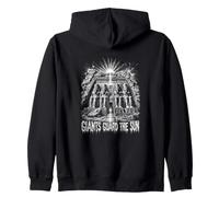 Giants Guard The Sun Egyptian Pharaoh Temple Zip Hoodie