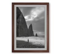 Giants of Stone Coastal Framed Wall Art Print A1 (84.1×59.4cm) Walnut, Wall Decor for Living Room, Bedroom, Office & Home, Ready to Hang, Art Gift