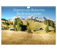 Giants of the Dolomites - The three thousand meter peaks UK-Version (Wall Calendar 2026 DIN A4 Landscape), CALVENDO 12 Month Wall Calendar