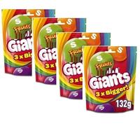 Giants Vegan Chewy Sweet Fruit Flavoured Pouch Bag 4x132g