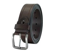 Giantsize Belts for Men Big and Tall Dress Jeans Belt Plus Size 36 to 82 Inch, Double Stitching Coffee, 56"-59" Waist Adjustable