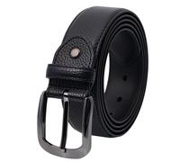 Giantsize Belts for Men Big and Tall Dress Jeans Belt Plus Size, Elegance Casual Black, 56"-59" Waist Adjustable