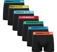 Gianvaglia Mens 7 Days Of The Week Trunks Boxer Shorts/Boxers Monday To Sunday 7 Pairs L Black