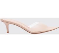 GIANVITO ROSSI Elle PVC and Patent Leather Mule Sandals with Mid Heel - Size: 36½ - female