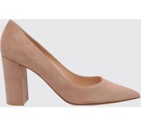 GIANVITO ROSSI Piper Suede Court Shoes with Almond Toe and High Block Heel - Size: 38 - female