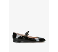 Gianvito Rossi Womens Black Mary Buckle-embellished Patent-leather Pumps Eur 38/5 Uk Women