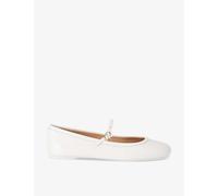 Gianvito Rossi Womens White Carla Ribbon-buckle Leather Flats Eur 39 / 6 Uk Women