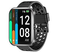 Giaogor Bracelet Compatible with ID206 Smartwatch, Sport Silicone Classic Replacement Watch Strap for LETSCOM ID206 / YAMAY ID206 Smartwatch black