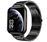 Giaogor Compatible for AGPTEK Smartwatch Band, Stainless Steel Metal Replacement Straps for AGPTEK 1.69"(43mm) Smartwatch/MuGo Smartwatch/Rinsmola 1.69" Smart Watch/Motast 1.69" Smartwatch (Black)