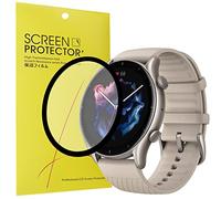 Giaogor Compatible for Amazfit GTR 3 Pro Screen Protector, [3 Pack] 3D Full Coverage PET Soft Screen Protector Film Compatible for Amazfit GTR 3 Pro/GTR 3 Smartwatch (GTR 3, 3 Pack)