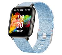 Giaogor Compatible for Coucur Smartwatch Band, Breathable Nylon Woven Fabric Replacement Strap Compatible with KALINCO CS201C/Sudugo 1.69" Smart Watch 2021 (Blue)