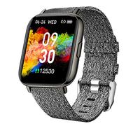 Giaogor Compatible for Coucur Smartwatch Band, Breathable Nylon Woven Fabric Replacement Strap Compatible with KALINCO CS201C/Sudugo 1.69" Smart Watch 2021 (Gray)