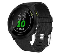 Giaogor Compatible for Garmin Forerunner 55 Band, Breathable Nylon Woven Fabric Replacement Accessory Strap Compatible for Garmin Forerunner 55 / Approach S42 / Approach S12 (Black)