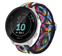 Giaogor Compatible for Garmin Forerunner 55 Band, Stretch Elastics Nylon Adjustable Replacement Strap Accessories Compatible for Garmin Forerunner 55 / Approach S42 / Approach S12 (Colorful)