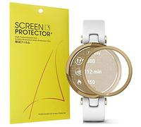 Giaogor Compatible for Garmin Lily Screen Protector, [3 Pack] 3D Full Coverage PET Soft Screen Protector Film for Garmin Lily Fitness Smartwatch (3 pack-Gold)