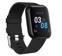 Giaogor Compatible for iTouch Air 3 Band, Breathable Nylon Woven Fabric Replacement Accessory Strap Compatible for iTouch Air 3 40mm / 44mm Smartwatch (40mm case, Black)